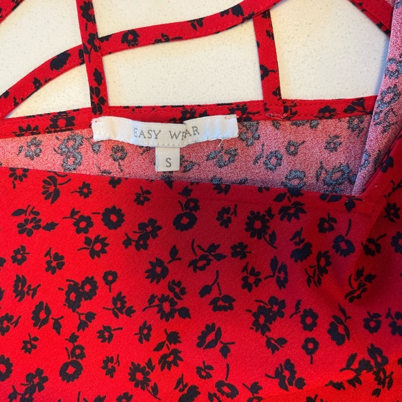 Short printed red dress - Picture 3 of 5